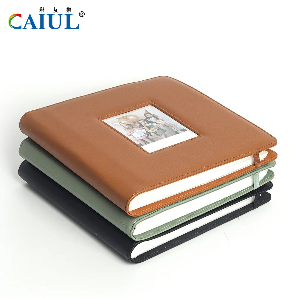 

Фотоальбом для пленки шириной 5 дюймов, подходит для камер Fujifilm Instax Wide 400/300/210, на 288 фотографий, с вырезанными элементами и ремешком, книга-альбом для хранения. ﻿