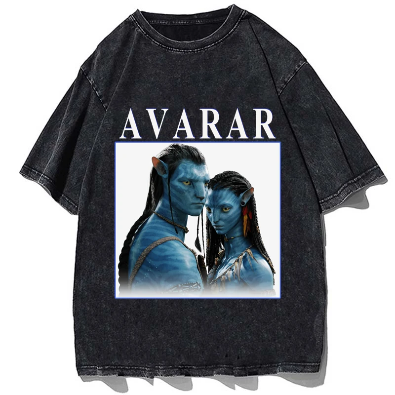 Jake Sully And Neytiri Neteyam Printed T Shirts Movie Avatar GraphicTshirt Vintage Cotton Oversize T-shirt Men Casual Tops