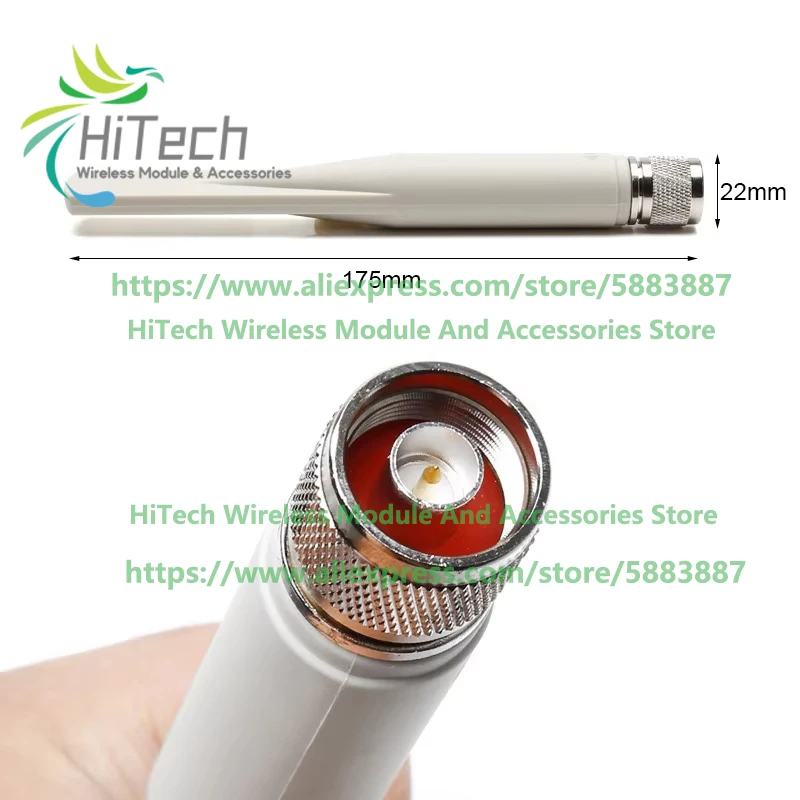 2PCS 2.4G 5G 868MHZ 915MHZ Antenna 9dBi 600-6000MHz N Male Waterproof Connector Black White for Wifi Router Singal Booster