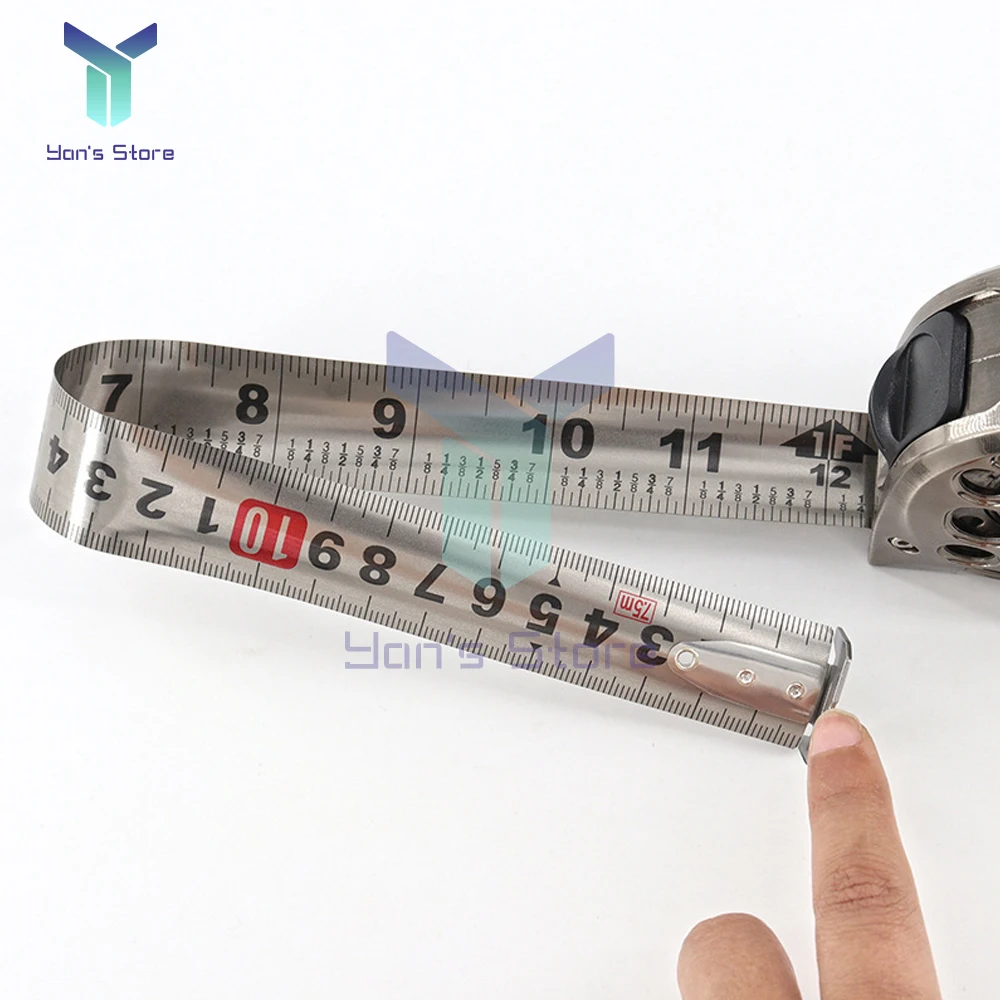 3/5/7.5M Metric Tape Measure Stainless Steel Washable Waterproof Retractable Ruler Analyzer High Precision Metal Measuring Scale