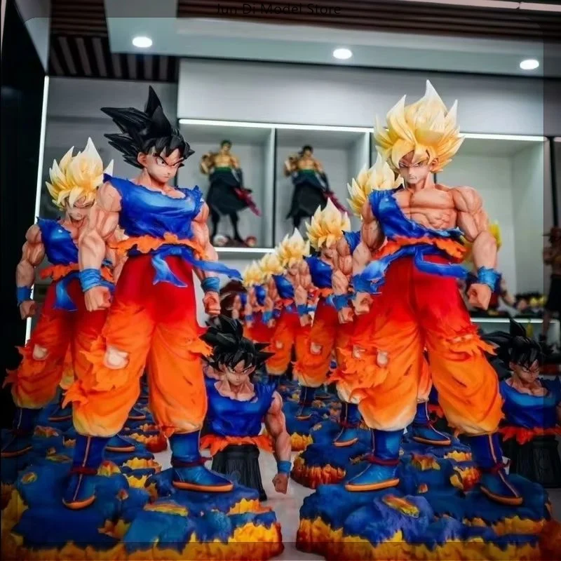 

35cm Dragon Ball Goku The First Super Saiyan Anime Figure Model Statue Boys Collection Desktop Decoration Ornament Toys Gifts