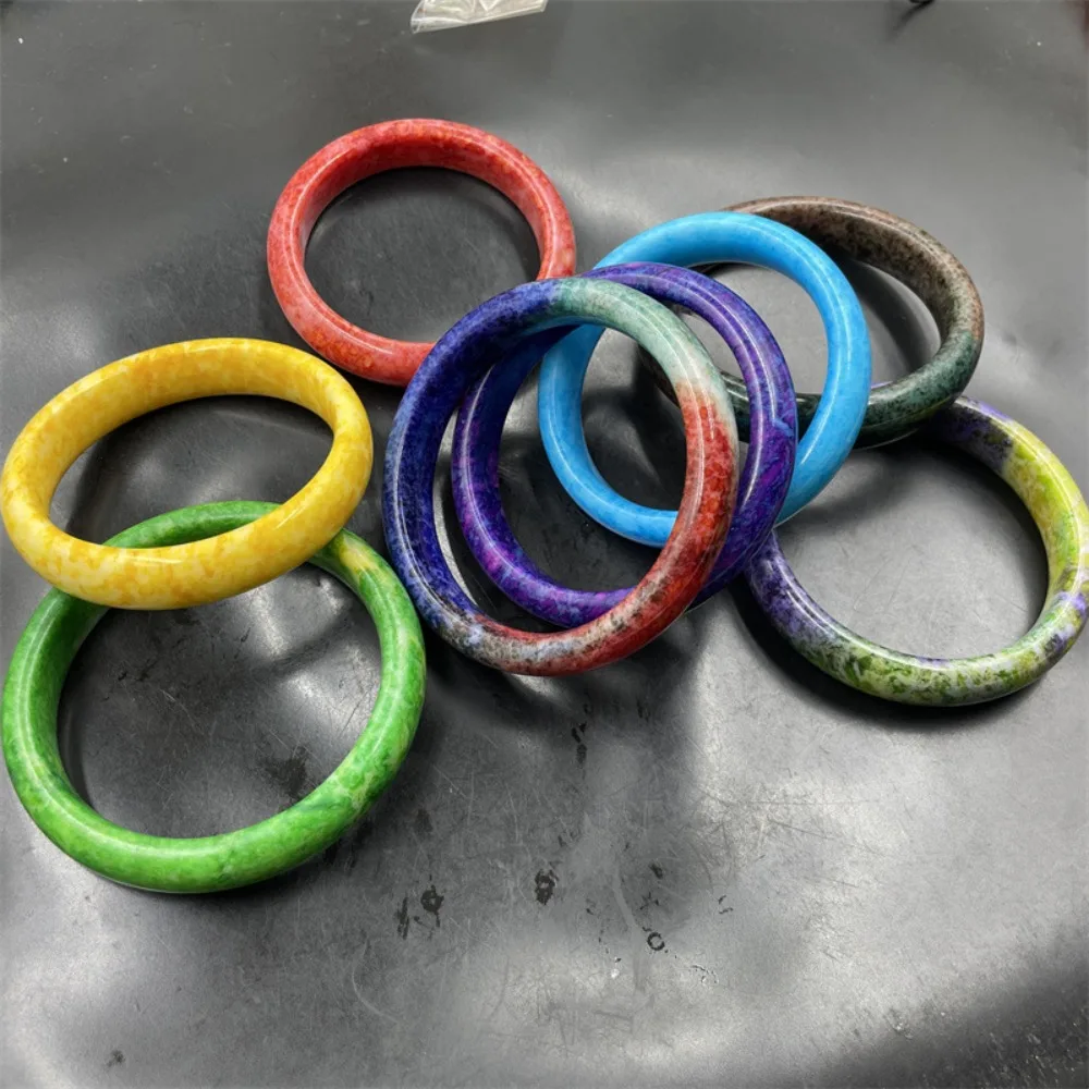 

Peach Blossom Jade Colored Jade Bracelet bangle bangles for women Purple Bracelet Yellow Jade Bracelet Noble temperament