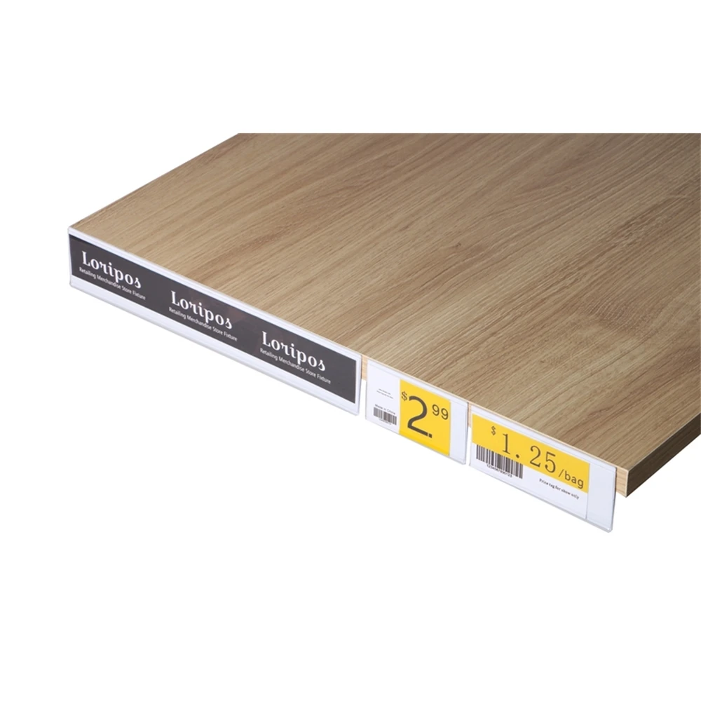 Merchandise Name Card Holder Clip Strip Paper Holder Shelf Talker Signs Clip Strip Display Rack Data Strip Label Holder Adhesive