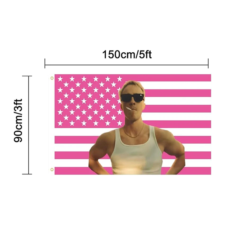 Drew Starkey Pink American Flag 5x3 Ft Outdoor Indoor USA Starky Tapestry Wall Hanging for Bedroom Living Room Dorm Home Decor