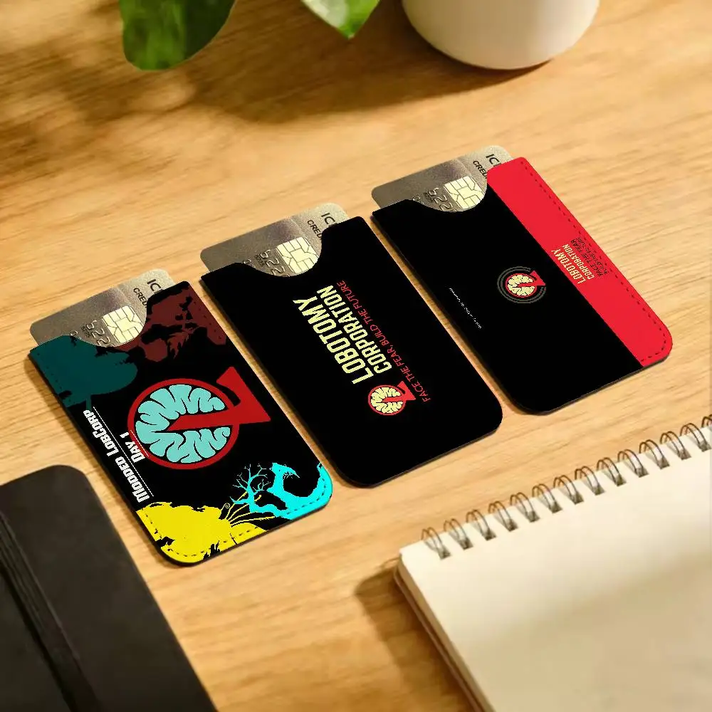 Game Lobotomy Corporation PU Leather Slim Credit Card ID Card Organizer Portable Business Card Case for Daily Outdoor Carry