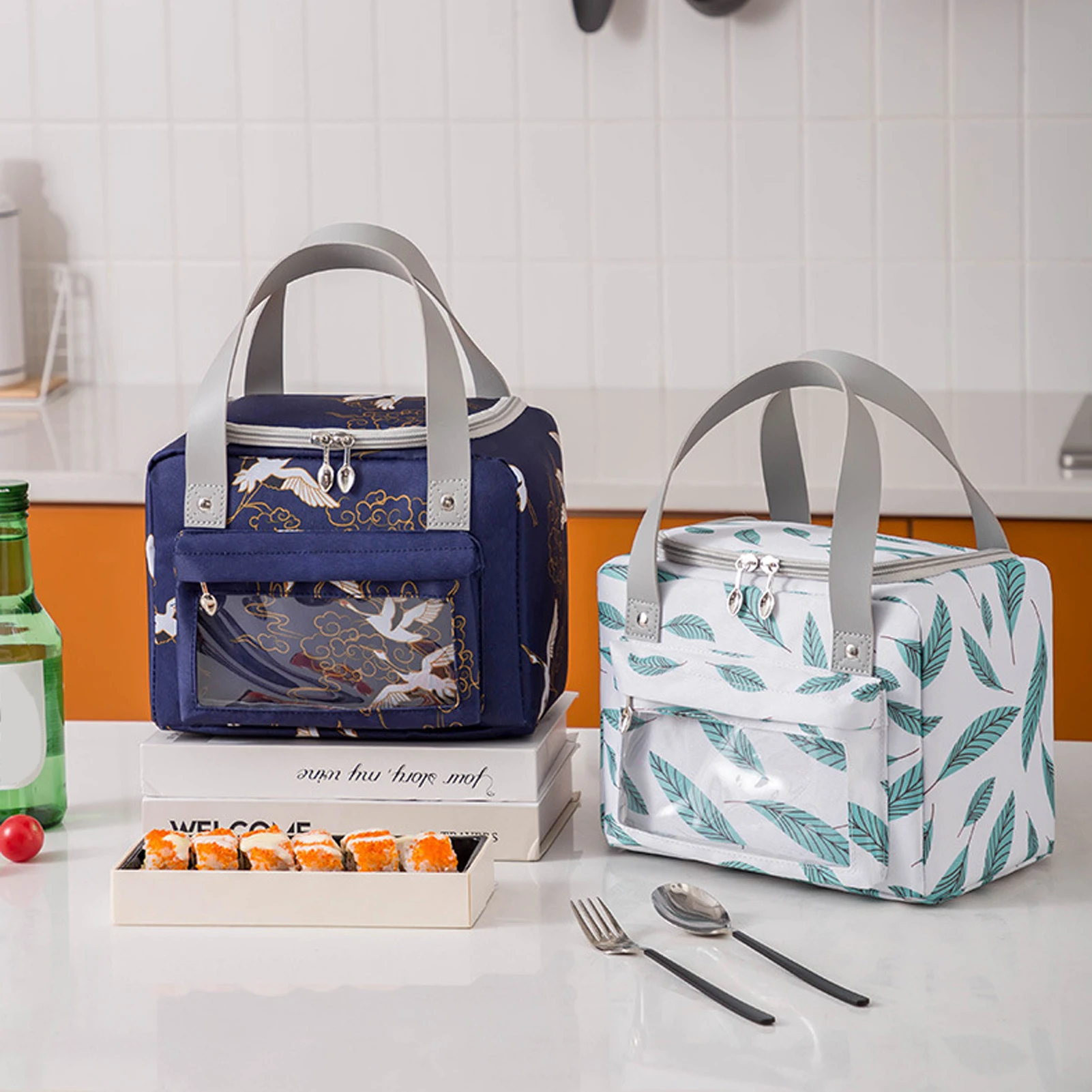 

Lunch Bag Cooler Bag Picnic Box for Hot Food Safe Warm Thermal Insulated Cooler business lunch Box school Outdoor Camping Travel