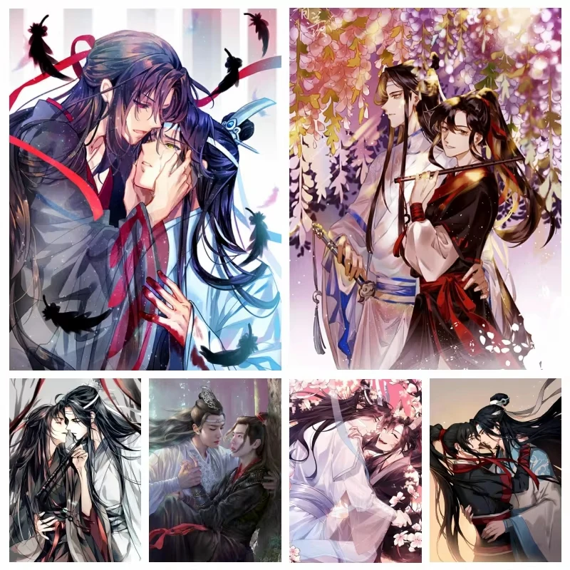 DIY Paint by Numbers Grandmaster Demonic Cultivation Wei Wuxian for Adults Beginner Canvas Wall Art Home Decor Gift