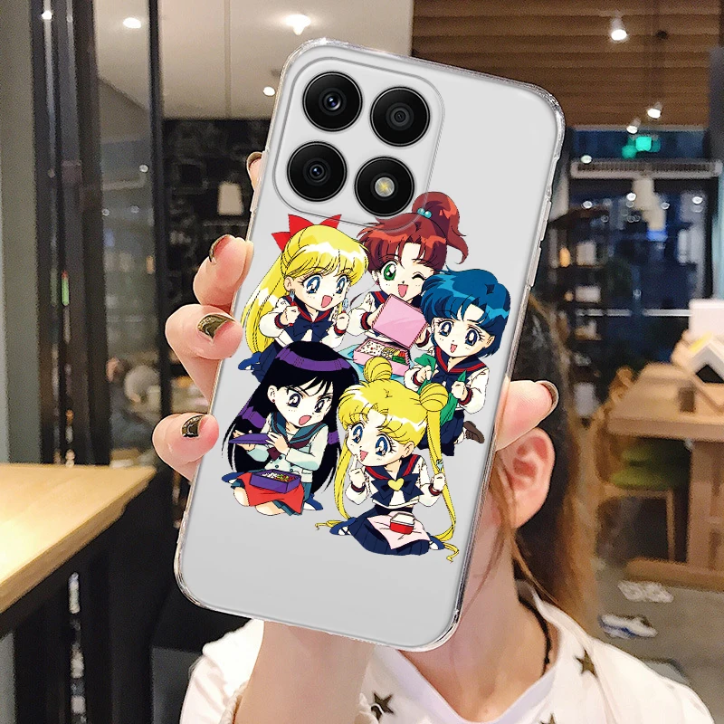Transparente Silicone Soft Cover para Huawei, Cartoon Anime, Marinheiros, Modelos, Coelho Meninas, Gato, Huawei Honor X8b, 4G, X6b, 5G, Estojos de Telefone