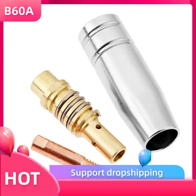 

B60A Non-Stick Welding Slag 0.8Mm Contact Tips New Coating Protection European Airless Nozzle For 15AK Mig