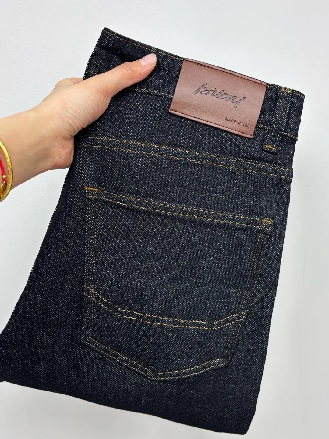 Bri simple casual Italian old money style men's straight wear-resistant jeans