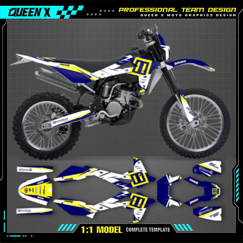 

Queen X MOTOR Full Set Motorcycle Graphics Decals Stickers Kits For HUSABERG TE250 2008 2009 2010 2011 2012 2013