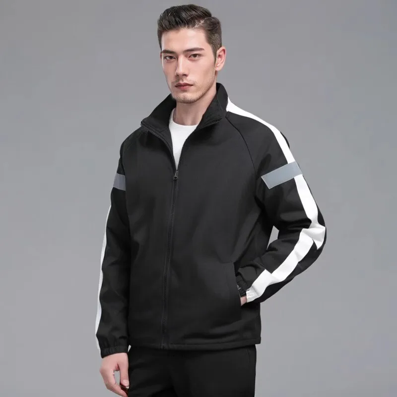 

Loose Fit Casual Men's Sportswear Thin Stand Collar Jaet Youth Stand Sle Spring Autumn Long Sve Stand Length