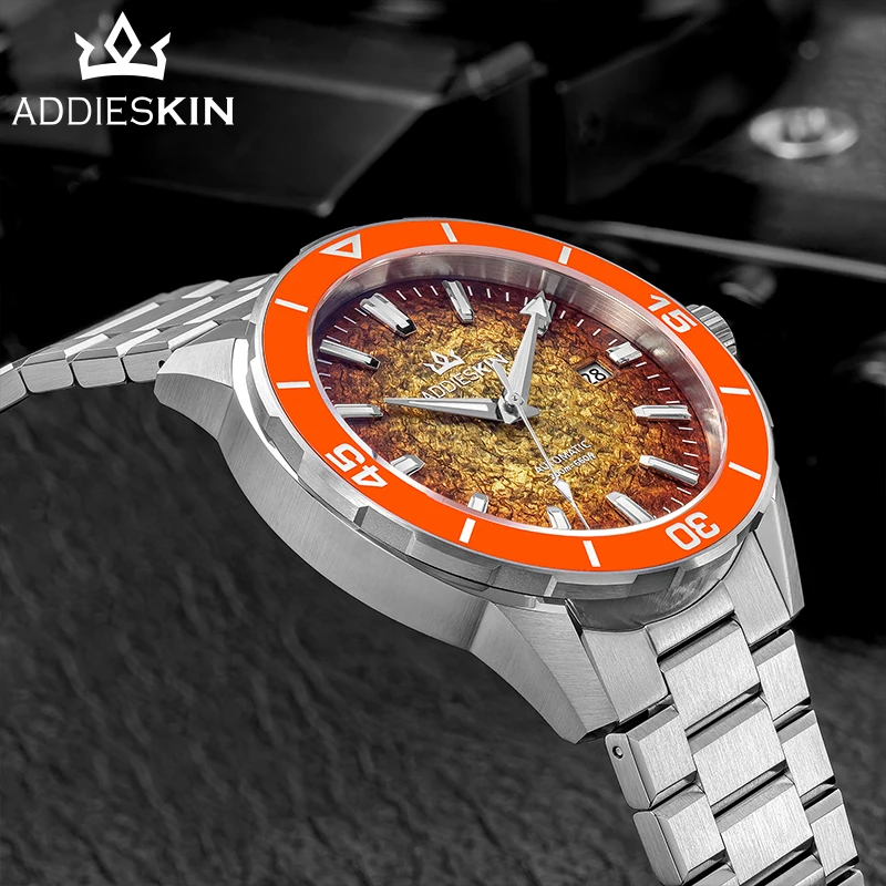 AddiesKin Mechanical Watch For Men K005 BGW9 Blue Luminous reloj hombre 20Bar Diving Sapphire Crystal Japan 9015 Automatic Watch