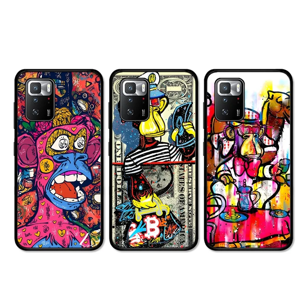 Funny Cartoon B-Bored A-Ape Phone Case For Redmi 5 6 7 8 9 10 plus pro 6 7 8 9 A GO K20 K30 K40 pro plus F3 Fundas