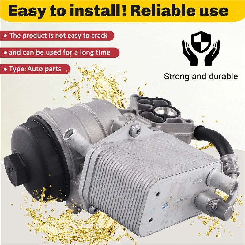

AB96-2014 For VOLVO XC60 S60 3.0 Aluminum Engine Oil Filter Housing–30777914 Oil Radiator Cooler