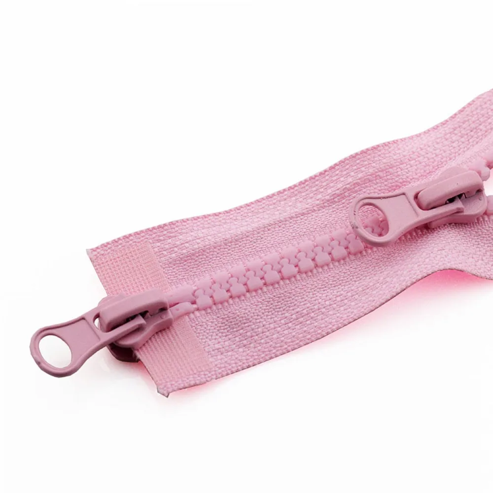Portable 90cm Two Way Chunky Zip Double Slider #5 Resin Zipper Open End Plastic Teeth Zipper Jacket Long Zips