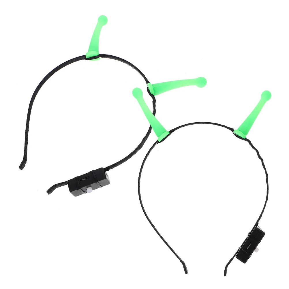

2Pcs Glowing Headband Hair Accessories for Girls Adult Kids Halloween Alien Dress-Up Cosplay Party Hat LED Festive