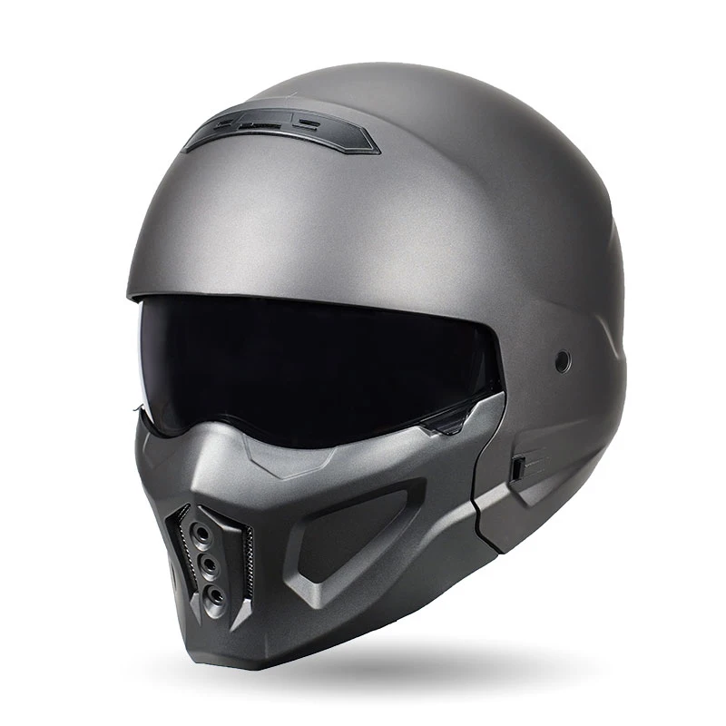 Casco de cara completa de motocicleta ABS con visera solar, hebilla de liberación rápida, aprobado por DOT, cascos de escorpión modulares, hombres y