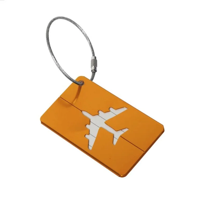 Hübscher fliegender Reisegepäckanhänger aus Metall mit Namenskarte, Flugzeugform, Halter aus Aluminiumlegierung, Gepäck-Boarding-Tag, tragbares Etikett – Detail 6