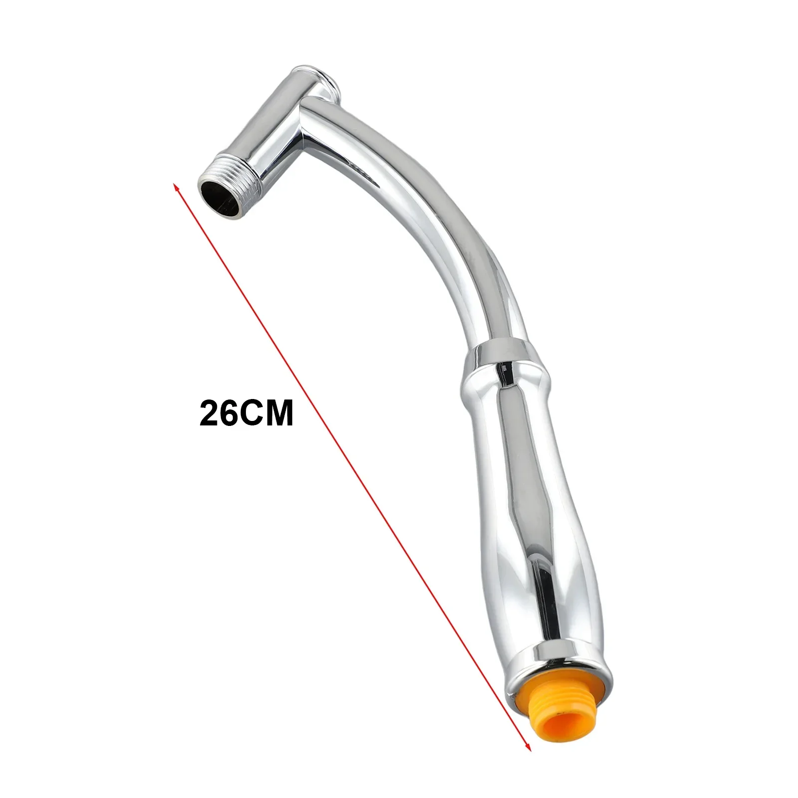 Soffione doccia Braccio di prolunga Design ad arco Tenuta a mano Tubo aggiuntivo regolabile Bagno Doccia a pioggia Kit braccio doccia angolato Cromo per il bagno