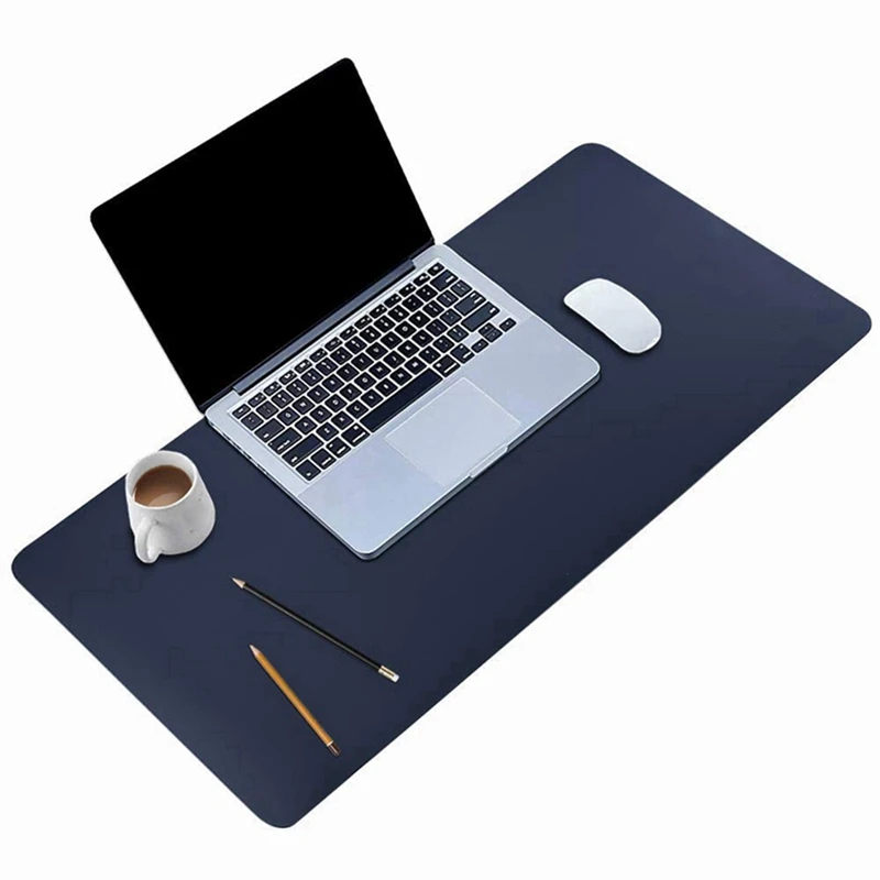 2X Desk Pad Office Desktop Protector, PU Leather Desk Mat Blotters Organizer With Comfortable Writing Surface