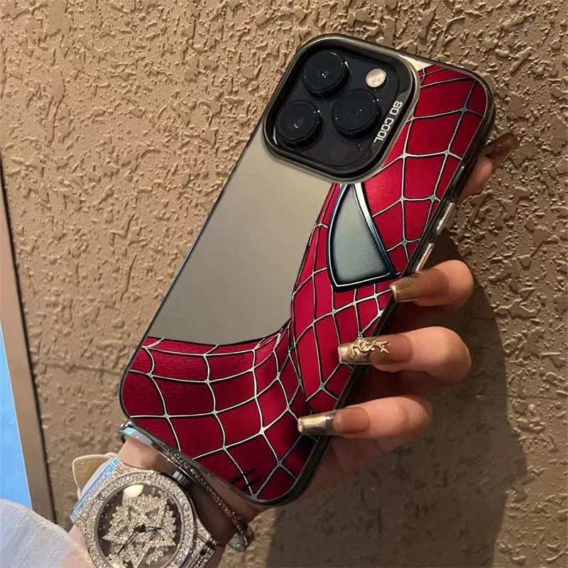 For Samsung Galaxy Note 20 S24 Ultra S23 Plus S22 S21 FE A14 A24 A34 A54 Luxury Lens Circle Spider Man Cartoon Skin Phone Case