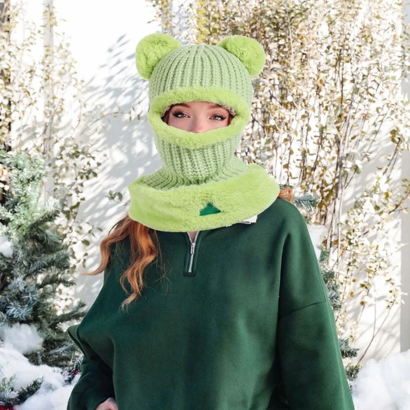 New Unisex Teddies Bear Hat Plush Thickened Hat Cold Weather Hat Warm Winter Hat for Female Fashion Enthusiasts and