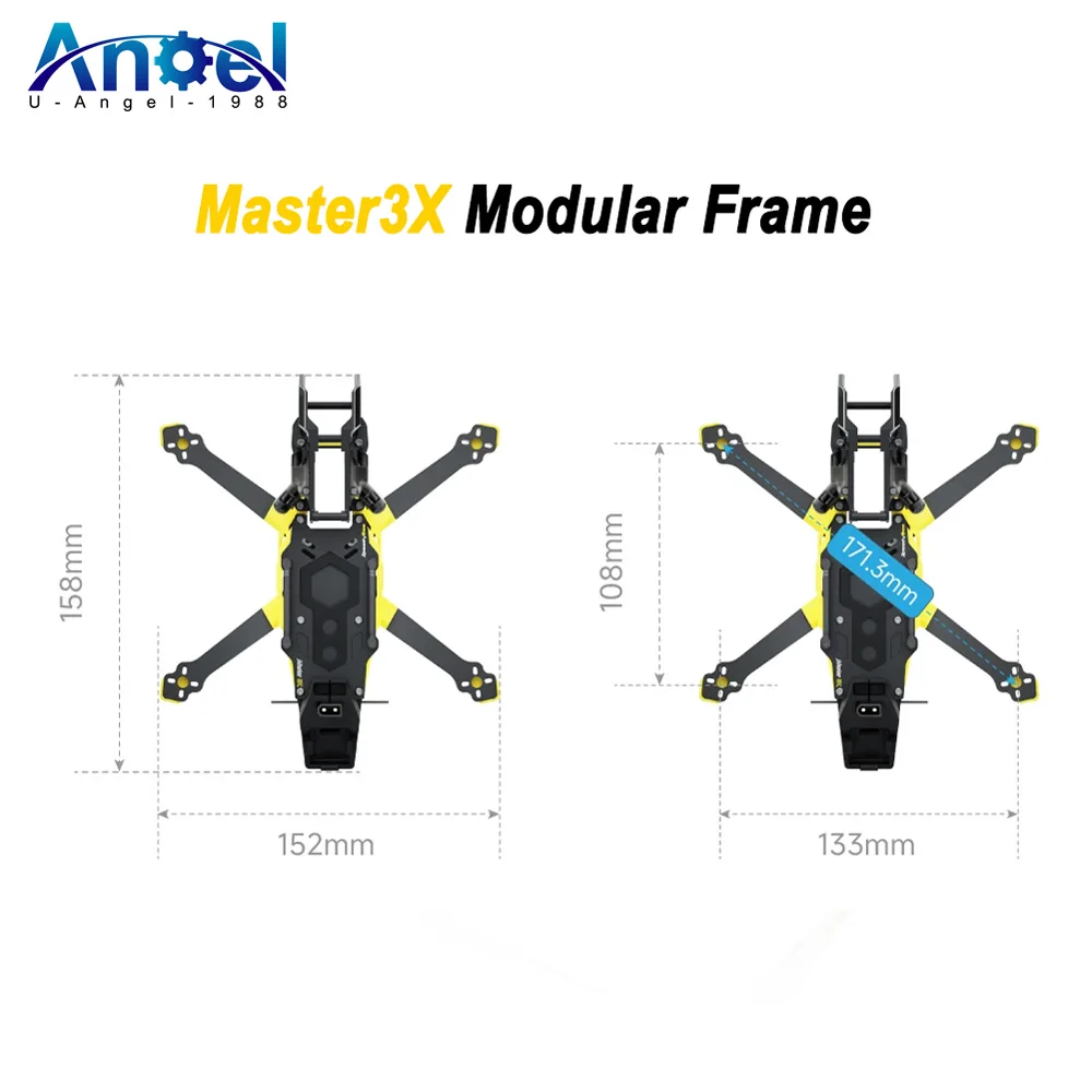 

Модульная рамка SpeedyBee Master3X 3–3,6 дюйма FPV Racing Drone Frame для фристайла Высококачественный легкий дизайн для быстрого полета