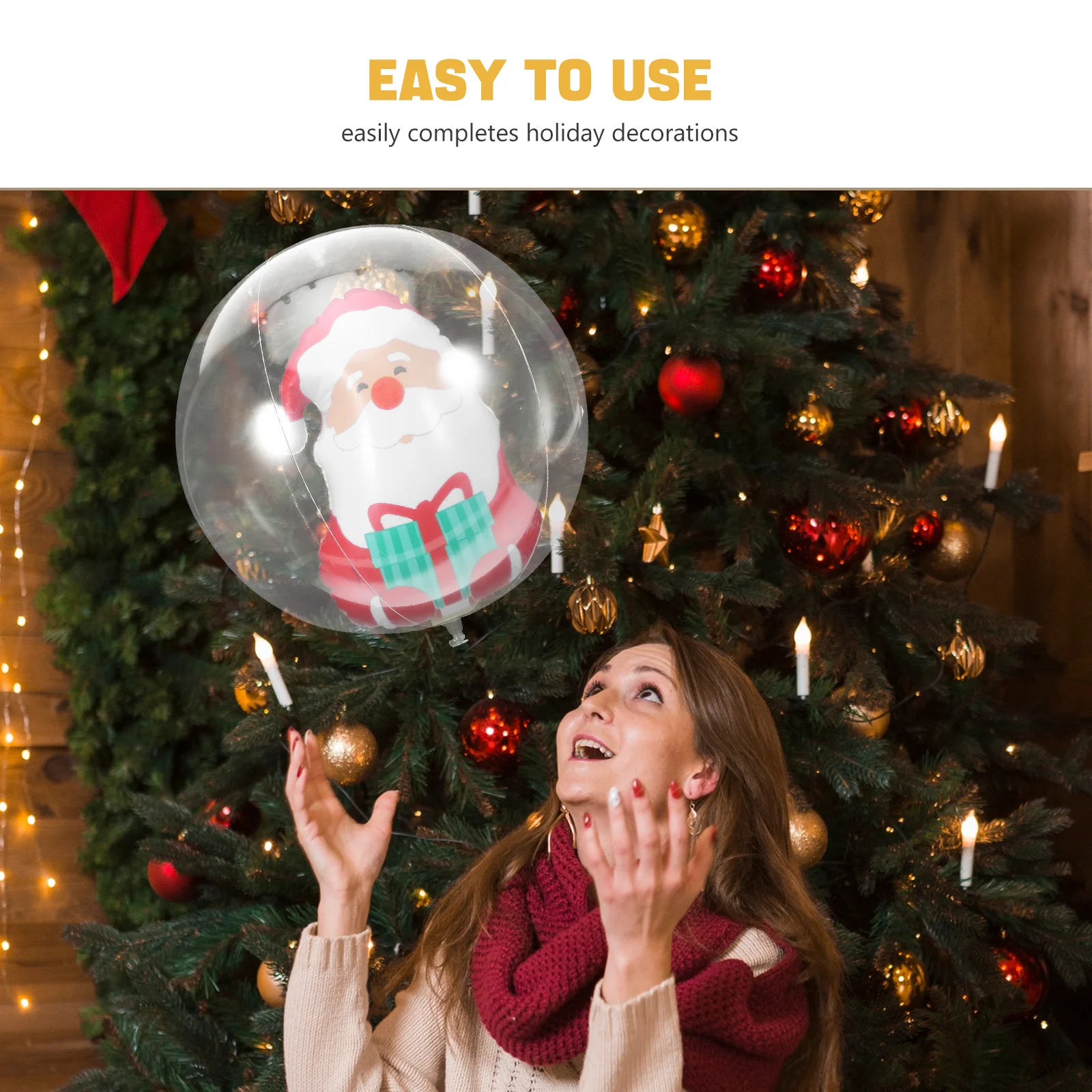 

Inflatable Christmas Ball 138 Inflatable Decoration Stable for All Weather Easy Storage Solution Christmas Inflatables