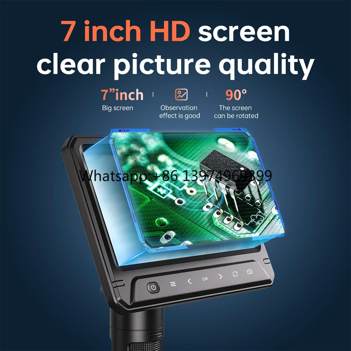 Inskam 331-A Wholesale 2025 Electronic Dual Fill Light 7Inch Touch Screen 12MP 1200X Digital Zoom Microscope for Computer Gems f