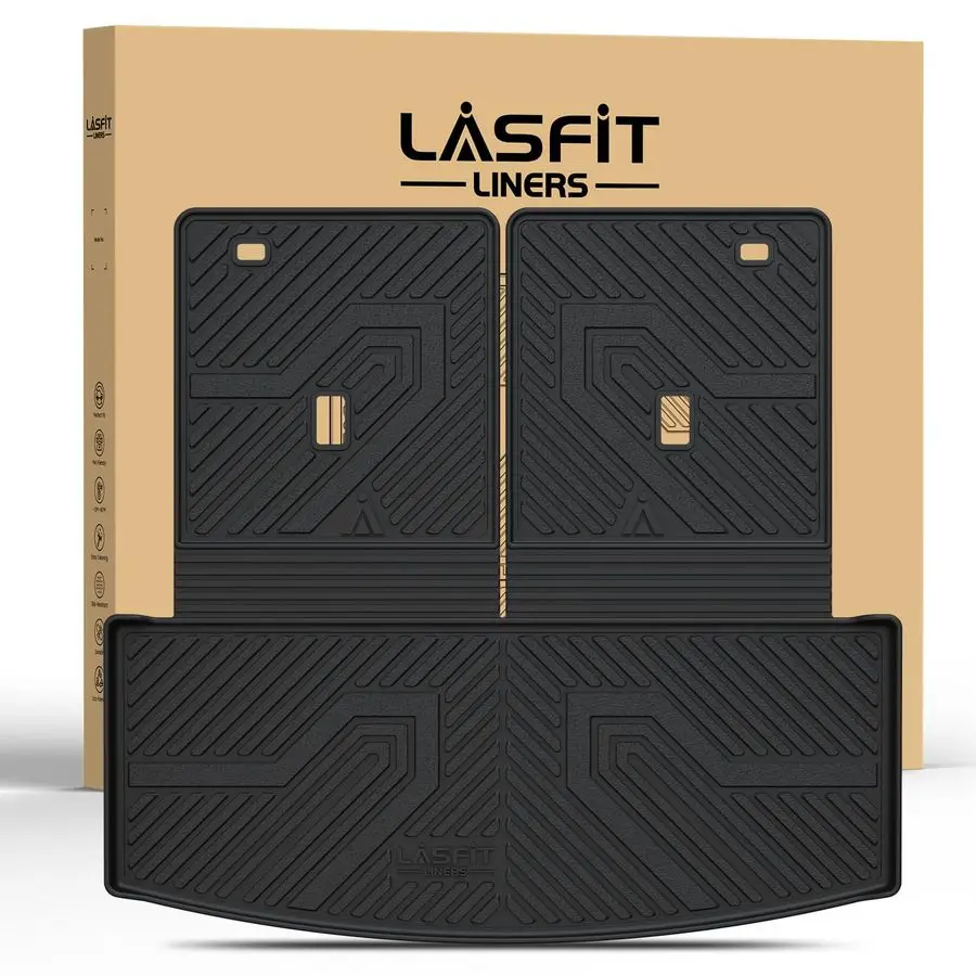 

Trunk amp Backrest Mat for Ford Explorer 20202025 2026, Custom Fit All Weather Protector TPE OnePiece Design Easy Installation T