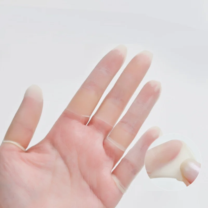 

50PCS Disposable Ultra-thin Latex Finger Protection Cover Waterproof Frosted Rubber Finger Nail Wrap Tattoo Accessories
