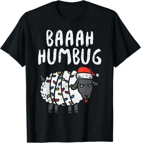 Baaah Humbug Sheep Xmas Lights Funny Anti Christmas Gift T-Shirt