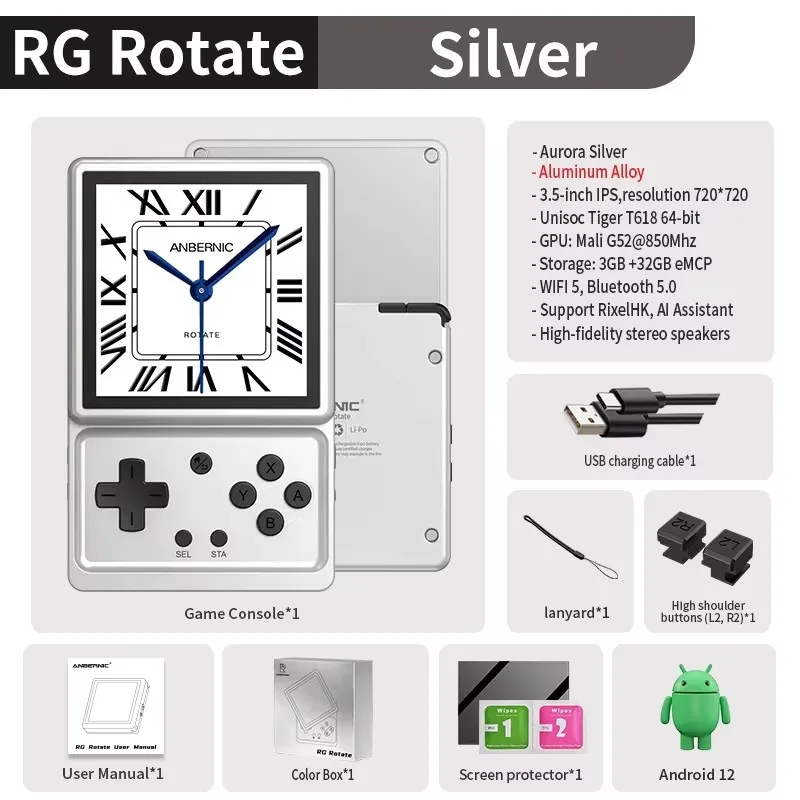 Anbernic RG Rotate Handheld Game Console 3.5