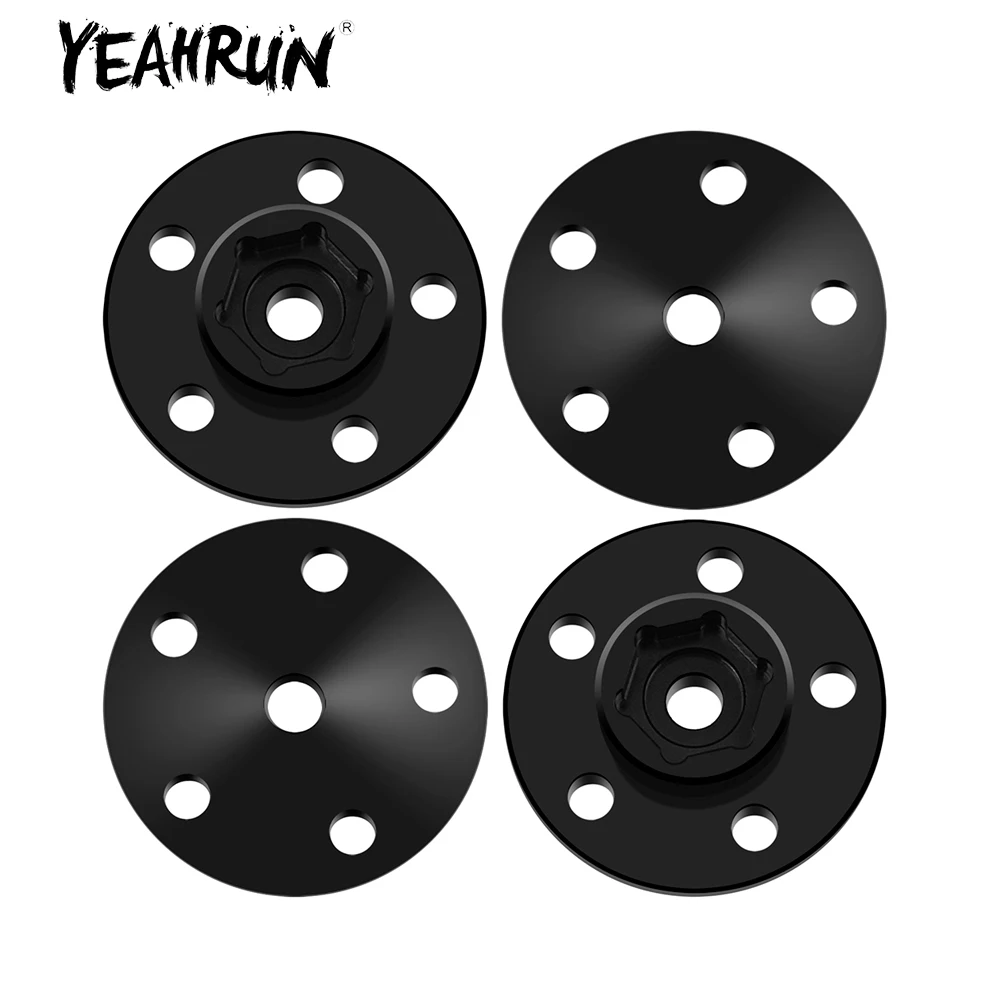 YEAHRUN 4Pcs Aluminum Alloy 12mm Wheel Hex Hub Adapters for Tamiya 1/10 Clod Buster 4×4×4 Monster Truck Upgrade Parts