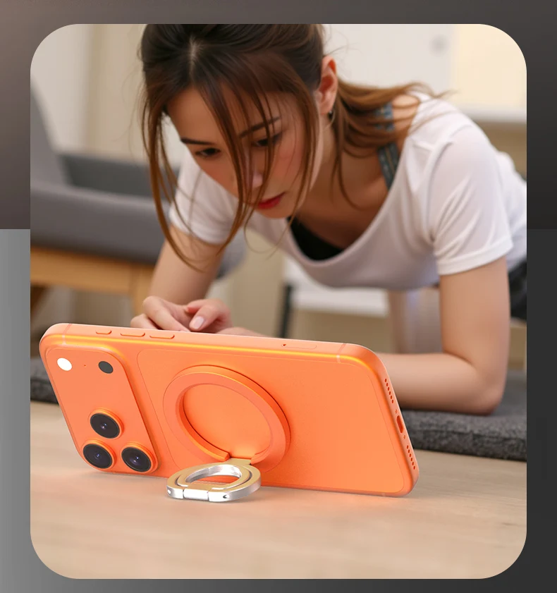 Doppelseitiger Starker Magnethalter für Magsafe Mobiltelefon Faltbarer Fingerring Magnet-Halterung für iPhone 17 Pro Samsung Xiaomi – Detail 12