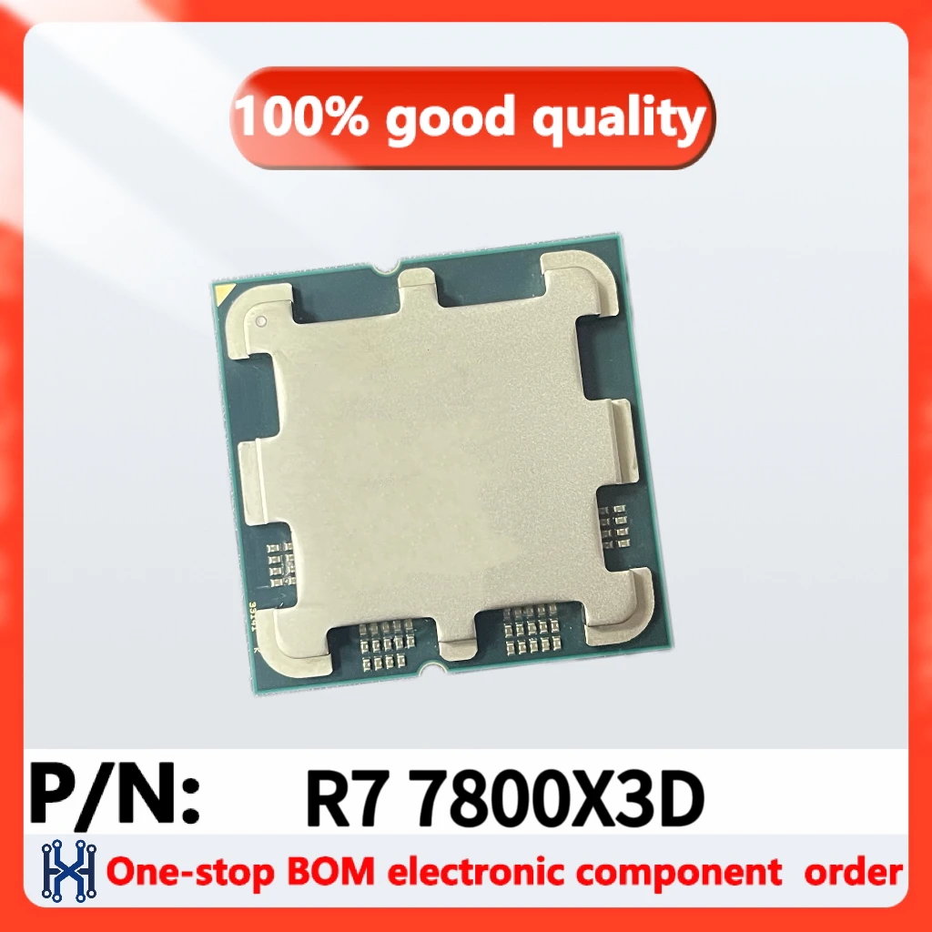 100% good quality  Ryzen 7 7800X3D  R7 7800X3D  4.2 GHz 8-Core 16-Thread  for  AM5   Palletized   but without cooler