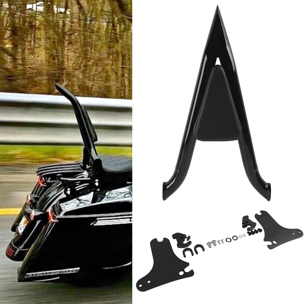 

Detachable Sissy Bar 22'' Tall Motorcycle Passenger Backrest Rear Pad For Harley Touring CVO Road King Electra Glide 1997-2008