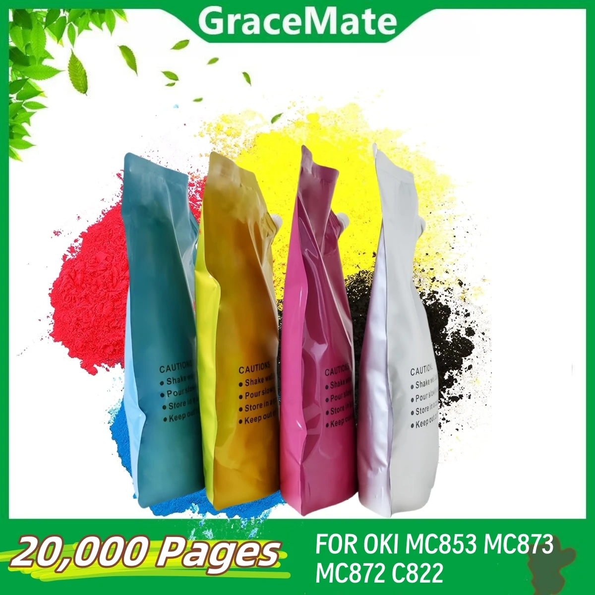 500g/Pc Laser Printer Cartridge Refill Compatible FOR OKI MC853 MC873 MC872 C822 High Quality MC 853 873 C822 Cartridge