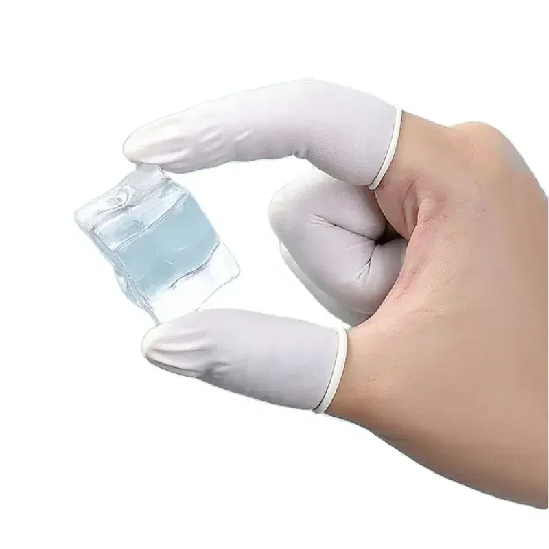 Disposable Fingertips Protector Gloves Natural Rubber Non-slip Anti-static Latex Finger Cots Fingertips