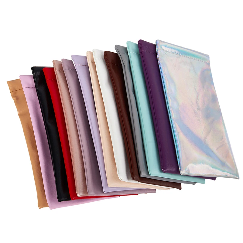 1Pcs Glasses Bag Portable Storage Bags Soft Leather Bag Sunglasses Storage Box Protective Case Sunglasses Bag