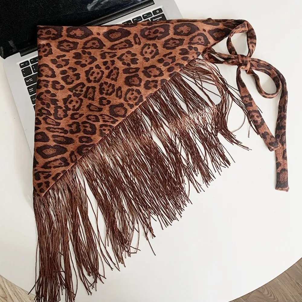 

Ethnic Triangular Waistband Tassel Embroidered Printing Tassel Hem Skirt with Wide Belt Millennial Spice Girl Style Retro Style