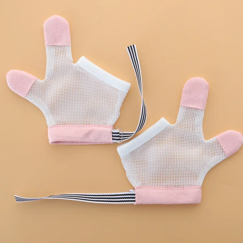 2PCS Infant Children Anti Biting Eat Hand Protection Gloves Prevent Kids Baby From Fingers Help Stop Sucking Nails Harmless Suit