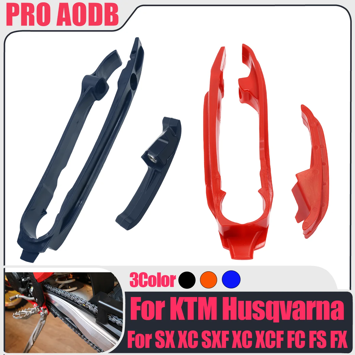 

2024 For KTM XC SX EXC XCF SXF EXCF GAS GAS Motorcycle Chain Slider Guard Swingarm Guide EX EC ES MC 125 150 250 300 350 450 500