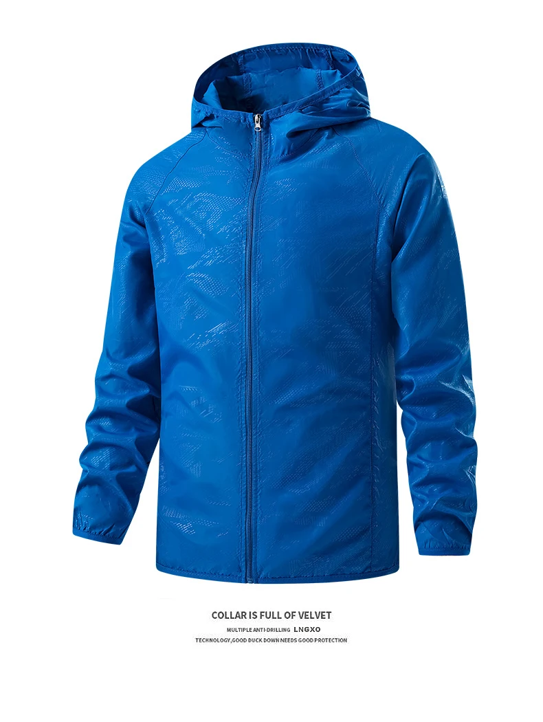 LNGXO Männer Frauen Wandern Jacken Wasserdicht Sonnenschutz Windjacke Camping Klettern Outdoor Regen Mantel Unisex Tragbare Kleidung – Detail 20