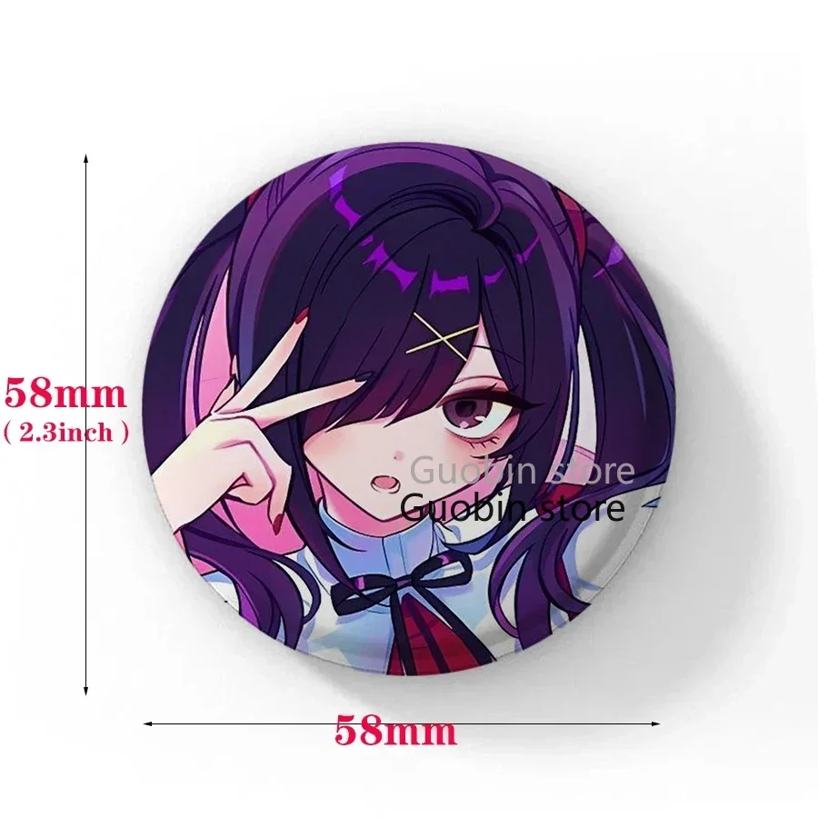 58mm Needy Girl Overdose Game Button Pin Cute Anime Character Cartoon Brooch Badge for Backpack Accessories Decor Fans Collect