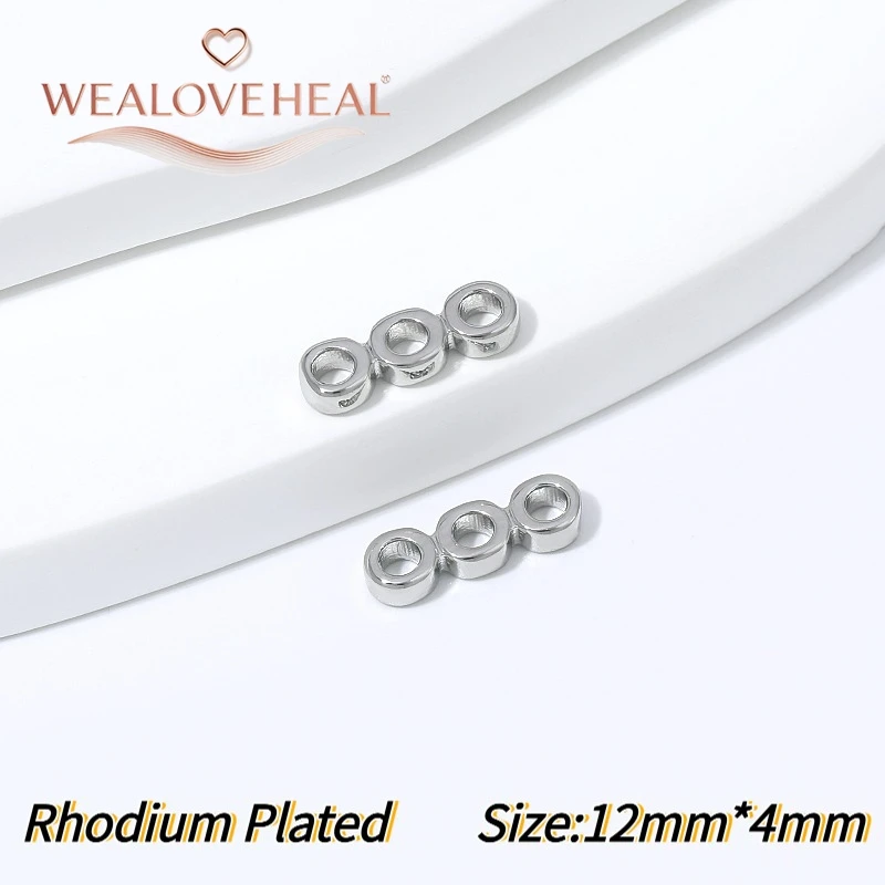 18K vergoldete Messing-Flachperlenverbinder mit mehreren Löchern, 2-10 Loch-Optionen, DIY-Zubehör für mehrsträngige Halsketten und Armbänder. – Detail 23