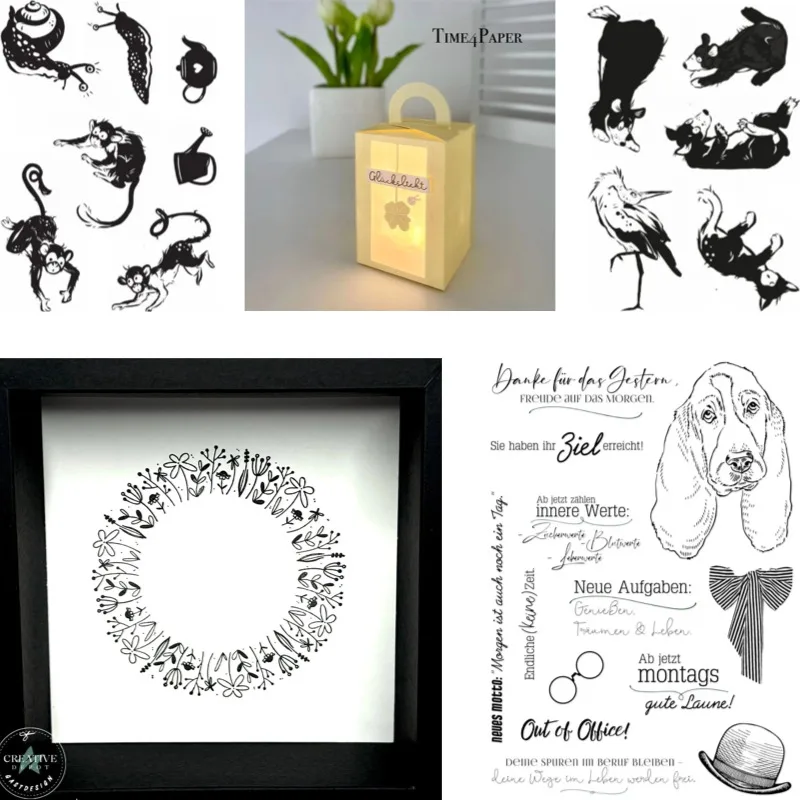 Goose Goods Helpers with Passion Bakery Box Nuevo 2026 Troqueles de corte de metal y sellos transparentes para scrapbooking y creación de marcos de grabado en papel