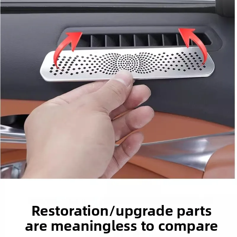

For GWM Wey 07 Smart Driving Version 2Pcs Car Front Door Air Conditioner Air Outlet Protective Cover Stainless Steel Dust Cover