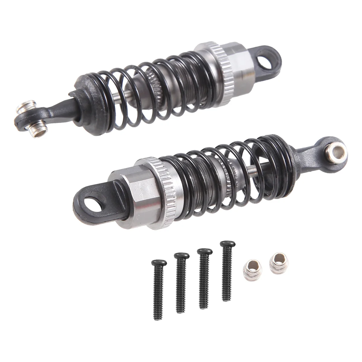 2 Pcs Oil Adjustable 65Mm Shock Absorber Damper for Rc Car 1/18 WLtoys A959 A969 A979 K929 Hpi Hsp Traxxas Losi Tamiya,Titanium